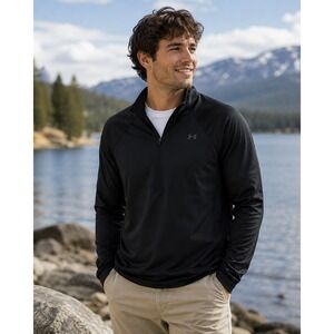 Under Armour ColdGear Reactor XXL Black Quarter Zip Pullover Athletic Thumbholes